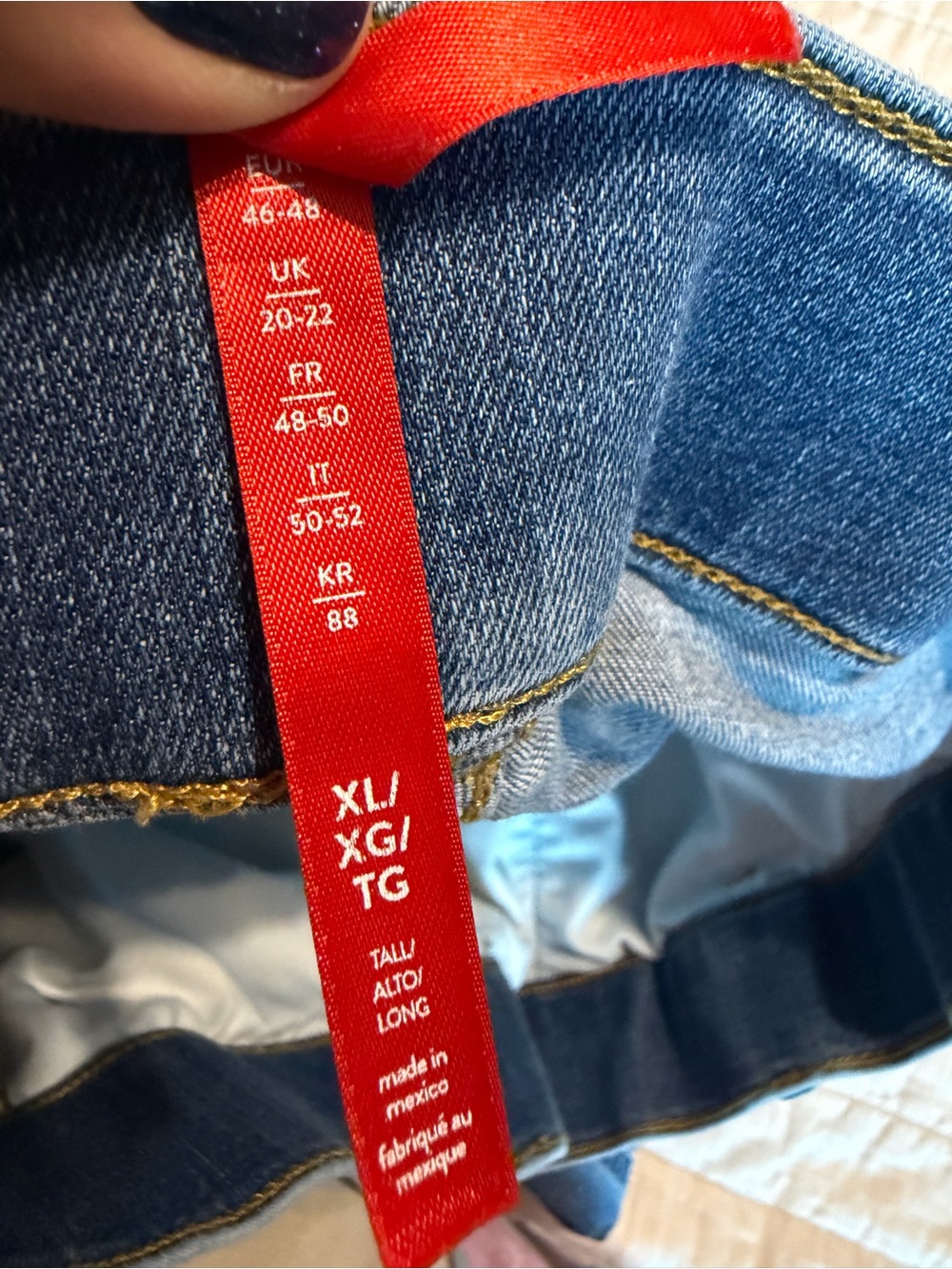SPANX Wide-Leg Dark Blue Jeans - Picture 5 of 5